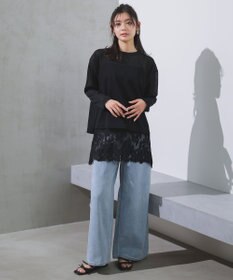 UNFILO シアーフォルムニット クルーネック