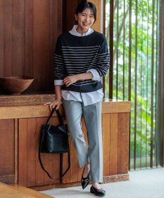 23区 【洗える】Armor-lux クロップドボーダー カットソー