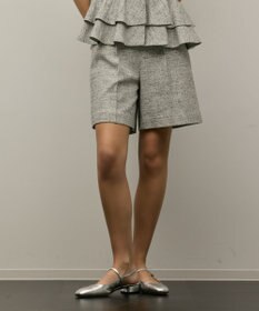 GRACE CONTINENTAL ツイードタックショートパンツ