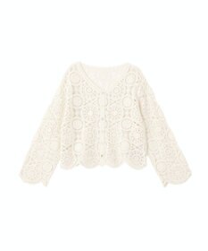 AMERICAN HOLIC クロシェニットVネックカーディガン