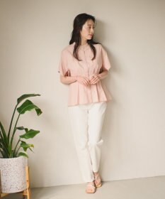 #Newans 【ANSWER for シンプルベーシック】スリットスリーブペプラムブラウス