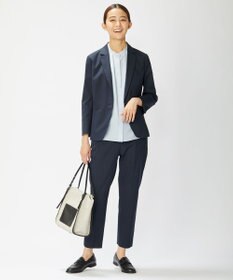 J.PRESS LADIES 【洗える・撥水・防汚】コットンFITTYシャーク テーパード パンツ
