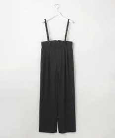 23区 L 【GOLD LABEL】クリスピーリネンストレッチ サスペンダーパンツ