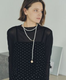 YECCA VECCA マルチジョイントコインパールネックレス