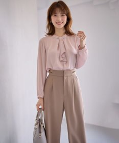 ANY SIS 【洗える】メタルパーツボウタイ ブラウス 長袖