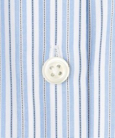 J.PRESS LADIES L 【洗える】ストライプ バンドカラー ブラウス