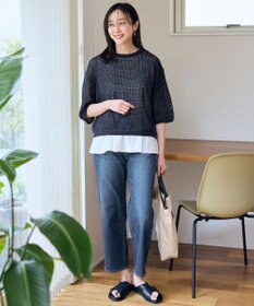 ANY 【洗濯機可/アンチピリング】アイレットメッシュニット