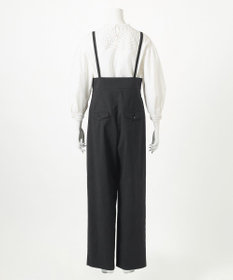 23区 L 【GOLD LABEL】クリスピーリネンストレッチ サスペンダーパンツ