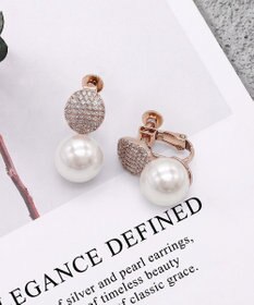 Tiaclasse 【金属アレルギー対応】グリッターパールピアス・イヤリング