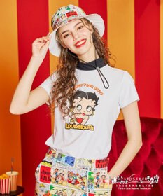 FILA GOLF／marie claire 【LOUDMOUTH×Betty Boop™】レディース モックネックシャツ