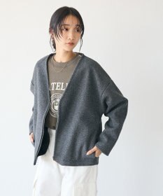 CRAFT STANDARD BOUTIQUE 圧縮ウール風ZIP付きジャケット