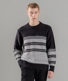 JOSEPH HOMME レボソジャガード 　クルーネックニット