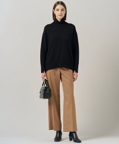 ICB 【洗える】T/Wブロード ワイドストレートパンツ