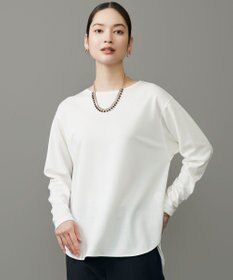 自由区 ブラウスライクジャージー カットソー オフ