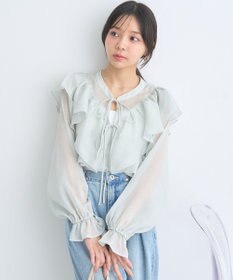 earth music&ecology シアーラッフルショートボレロ