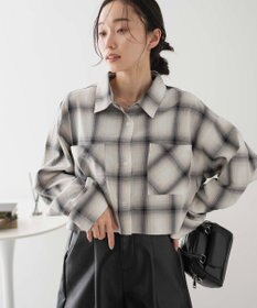 WEGO オンブレチェックショートシャツ