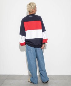 WEGO 【ユニセックス着用ITEM】別注FILAパネル切替プルオーバー