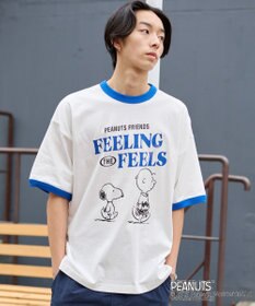 WEGO 【ユニセックス着用ITEM/MLサイズ展開】別注PEANUTSプリントT（SS）