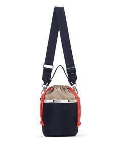 LeSportsac SM DRAWSTRING BUCKET/ディープシーベージュ/マンダリンコード
