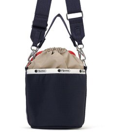 LeSportsac SM DRAWSTRING BUCKET/ディープシーベージュ/マンダリンコード