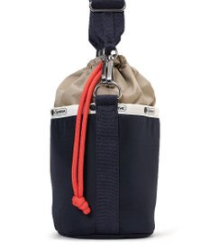 LeSportsac SM DRAWSTRING BUCKET/ディープシーベージュ/マンダリンコード