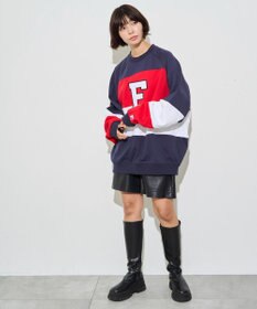 WEGO 【ユニセックス着用ITEM】別注FILAパネル切替プルオーバー