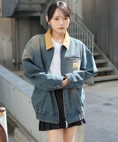 WEGO ワーカーズWジップデニムブルゾン