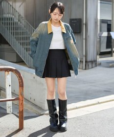 WEGO ワーカーズWジップデニムブルゾン