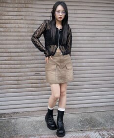 WEGO ヴィンテージウォッシュカーゴミニスカート