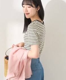 AMERICAN HOLIC リブ　５分袖トップス