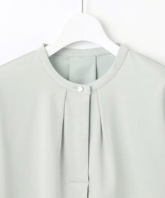 J.PRESS LADIES L 【吸水速乾】プレーティングジャージー バンドカラー カットソー