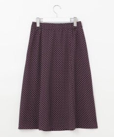 J.PRESS LADIES 【洗える】 ドットプリント フレアー スカート