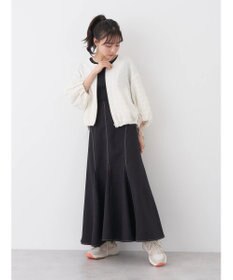 earth music&ecology 配色ステッチパネルフレアスカート