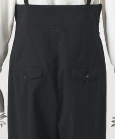 23区 L 【GOLD LABEL】クリスピーリネンストレッチ サスペンダーパンツ