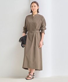 自由区 L 【洗える】ストレッチタイプライターシャツ ワンピース