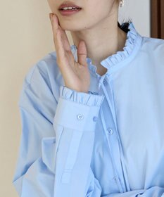 UNFILO フリルネック ブラウス