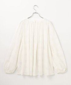 #Newans シアーチェックボリュームブラウス