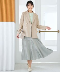 ANY SIS L プリーツ切替 スカート