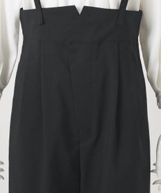 23区 L 【GOLD LABEL】クリスピーリネンストレッチ サスペンダーパンツ