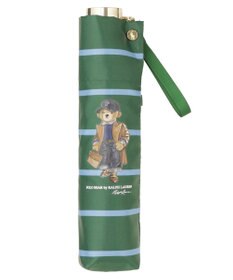 MOONBAT POLO RALPH LAUREN 折りたたみ傘 ボーダーストライプ POLO BEAR