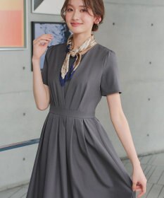 Tiaclasse 【おのののかさん着用】半袖&長袖選べる袖丈・タックフレアワンピース