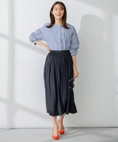 組曲 【洗える】C/Nyブロードノーカラー シャツ