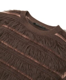 YECCA VECCA フェザーマルチボーダーニット