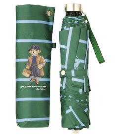 MOONBAT POLO RALPH LAUREN 折りたたみ傘 ボーダーストライプ POLO BEAR
