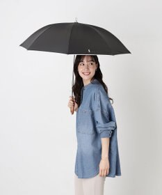 MOONBAT 【WEB限定/遮光率100%/遮熱/UV】POLO RALPH LAUREN（ポロ ラルフローレン）晴雨兼用日傘 無地 オーバーロック刺繍 長傘