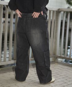 WEGO スウィッチングデニムカーゴパンツ