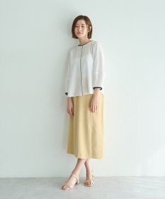 YECCA VECCA 配色パイピングブラウス