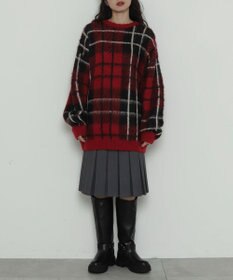 WEGO 【2025年秋冬新作】シャギーパターンニットBIGプルオーバー