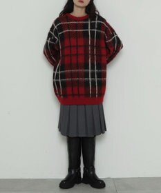 WEGO 【2025年秋冬新作】シャギーパターンニットBIGプルオーバー