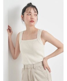 earth music&ecology レイヤードニットタンクトップ